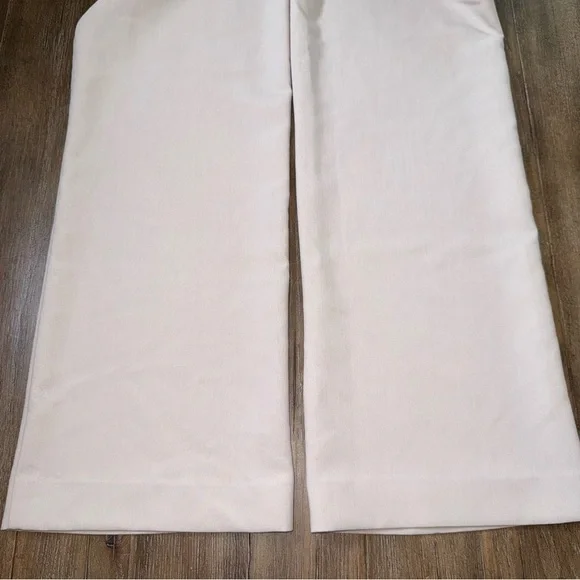 Abercrombie Sloane Tailored Pant 25 0 L Tall wide leg Trousers ivory old money - Picture 14 of 14